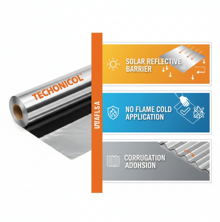 Technonicol Ultraflex SA ALU 7000 - Self Adhesive Fibre Glass- Info
