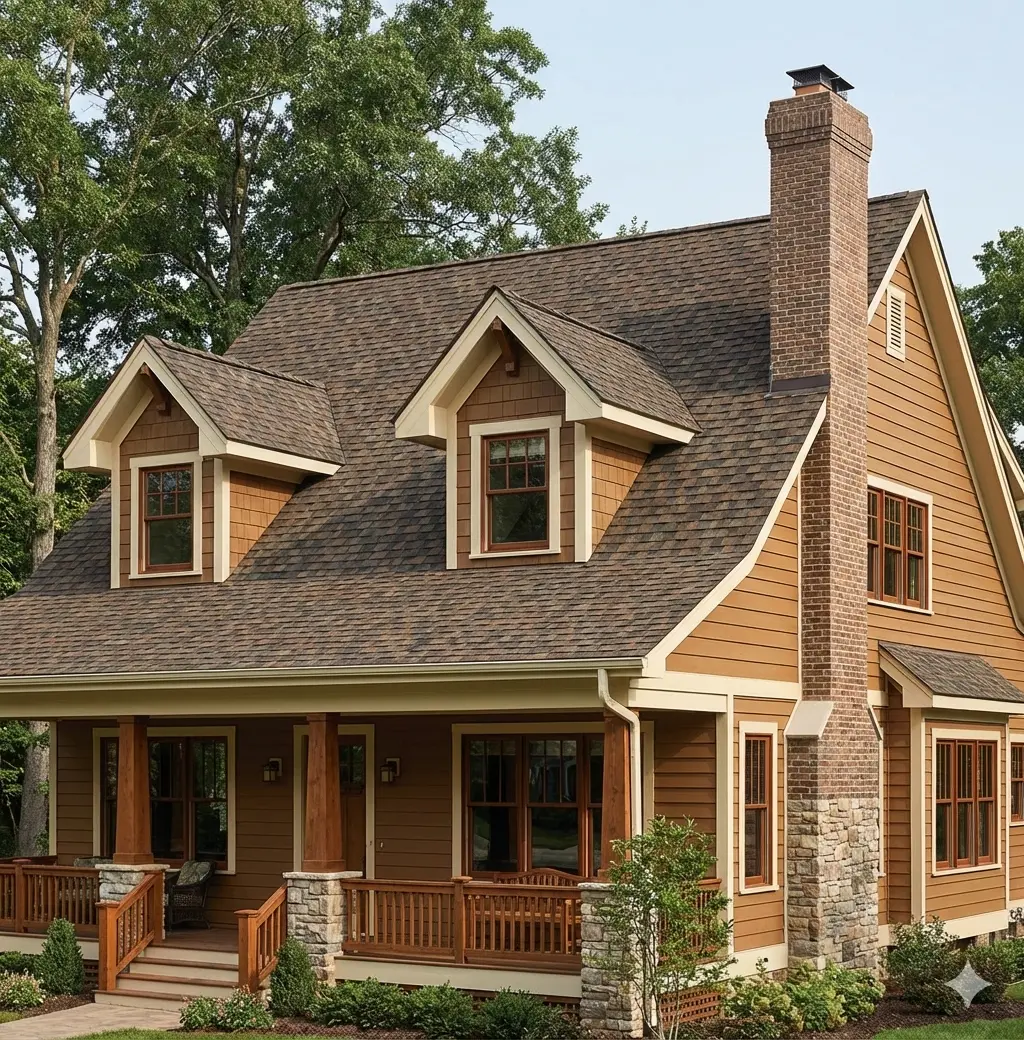Landmark AR Color Shade Burnt Sienna Saint Gobain Asphalt Roofing Shingles villa finish