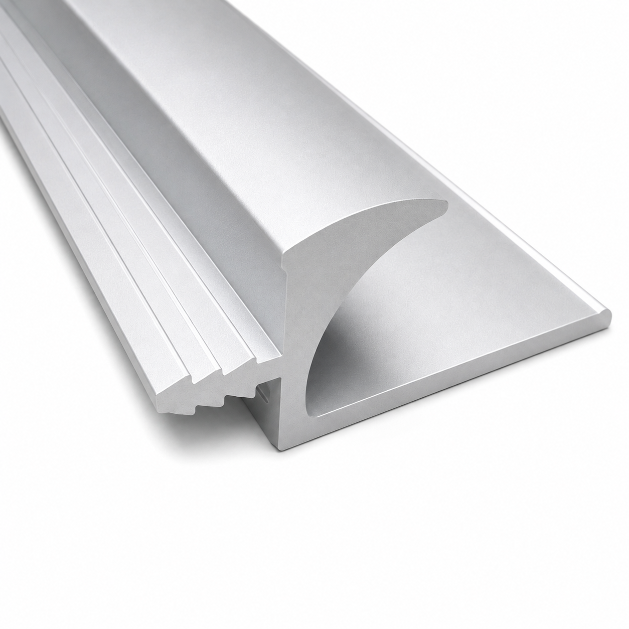 Aluminium ‘J' Profile Handle - Aluminium Color