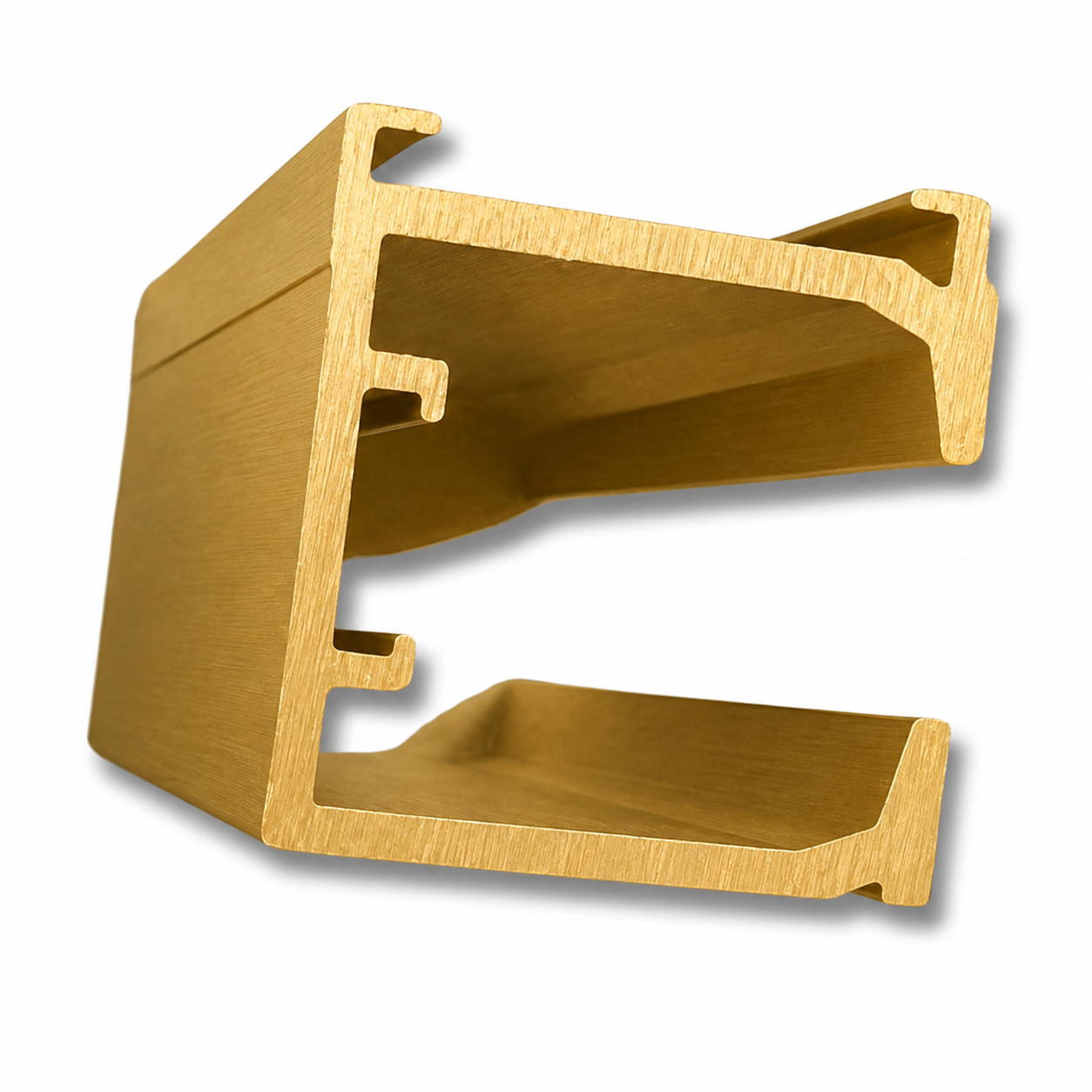 45x16mm Partition Profile Sliding Track 3 Metre - Gold Brush Color