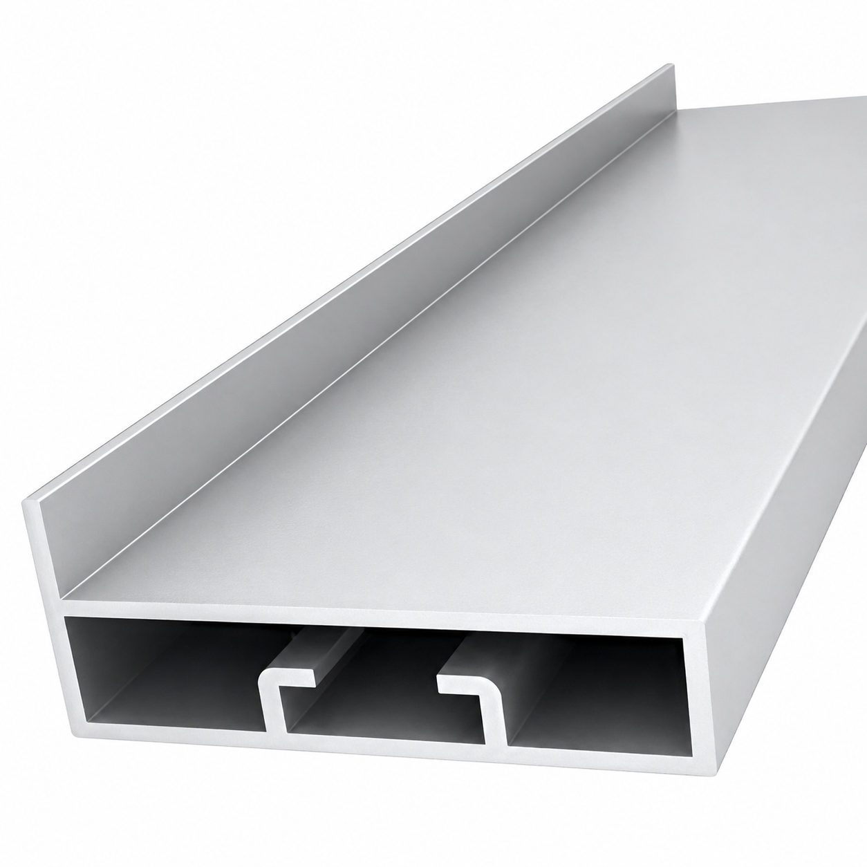 45mm Aluminium Glass Profile - Aluminium Color