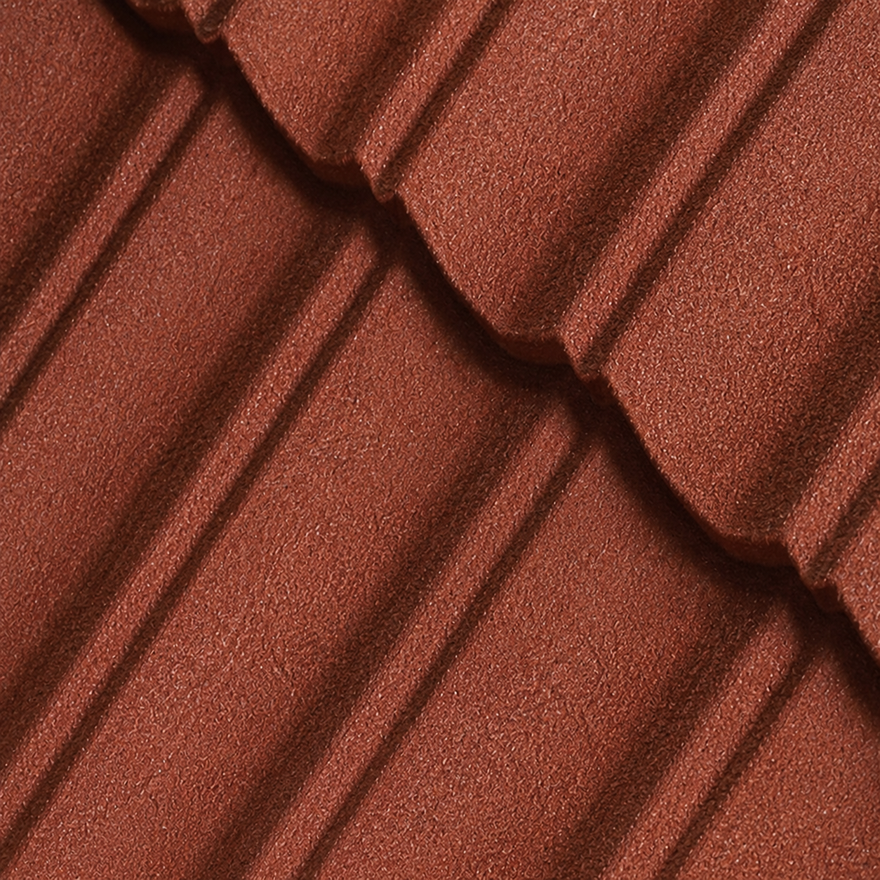 Technonicol 0.5mm Brick Red Shade Stone Coated Roof Tile - Tile Collection - AZ 120 GSM (5 sq. ft. Per Sheet)