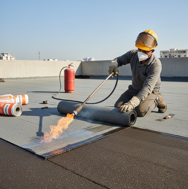 3mm Technonicol Ultraplast Grey Mineral Application