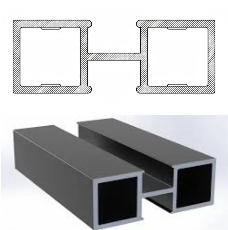Dividing Profile Used for Square Partition 3Mtr & 4Mtr Diagram & Finish Image