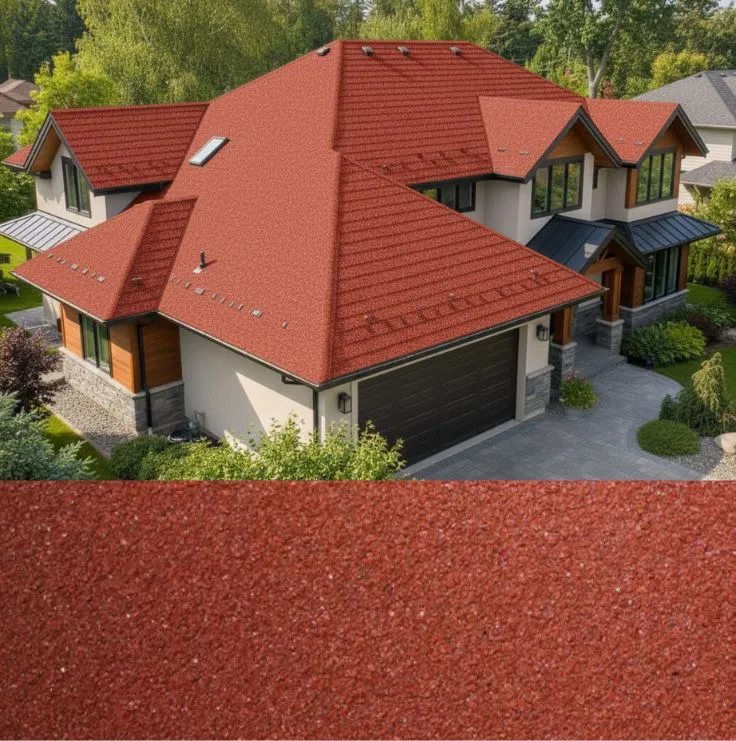 Technonicol 0.5mm Brick Red Stone Coated Finish Roof