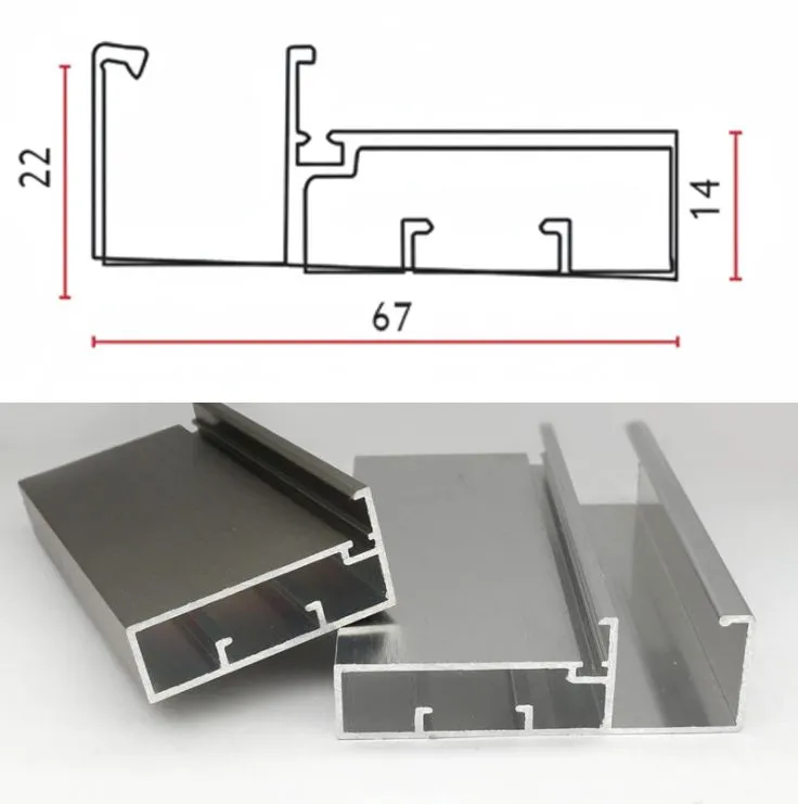 67mm Aluminium Profile Handle - Aluminium Color