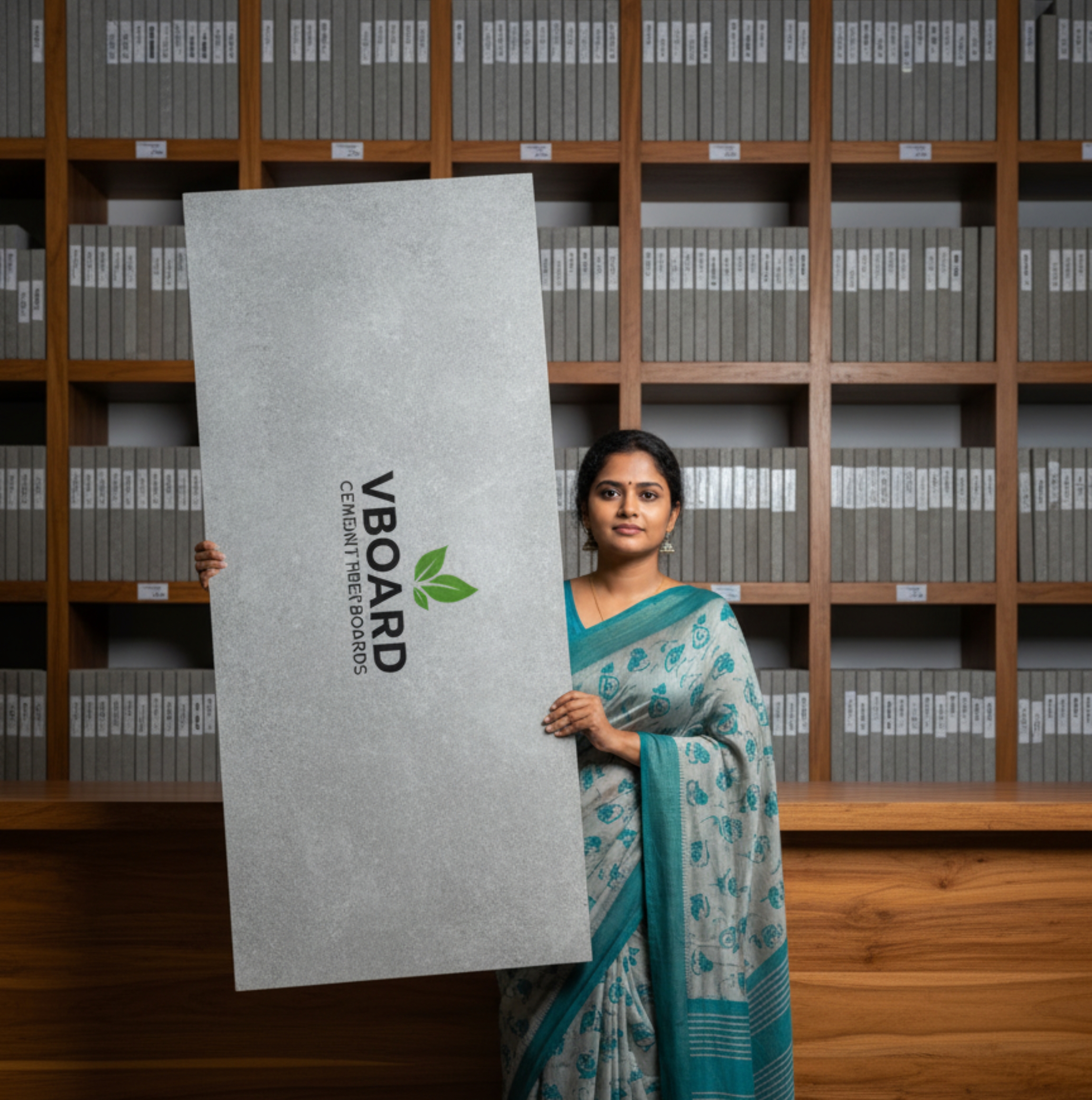 Model Promoting Vboard Standard Fibre Cement Board