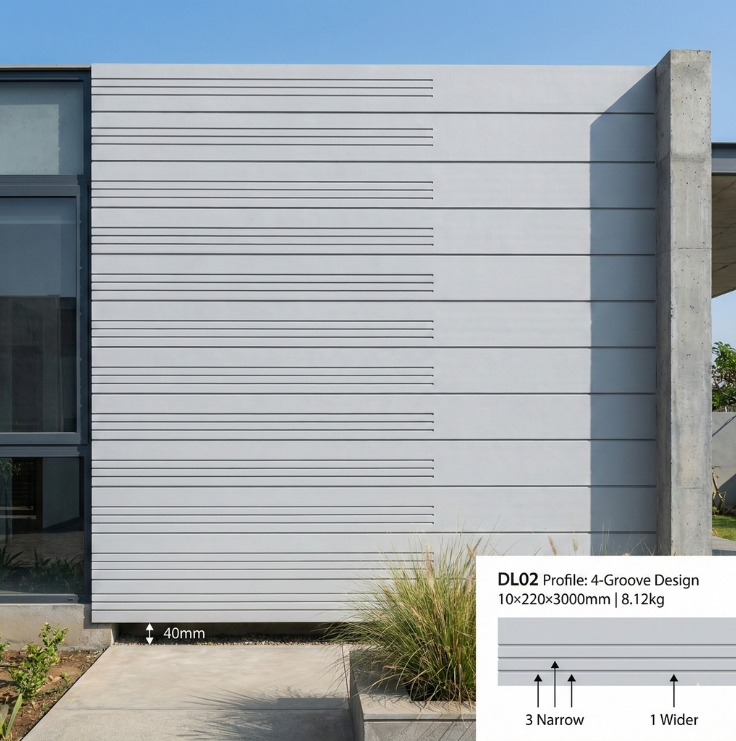 DE' LINE DL02 Profile Smooth Texture Shera Splendid De' line Planks Finish look