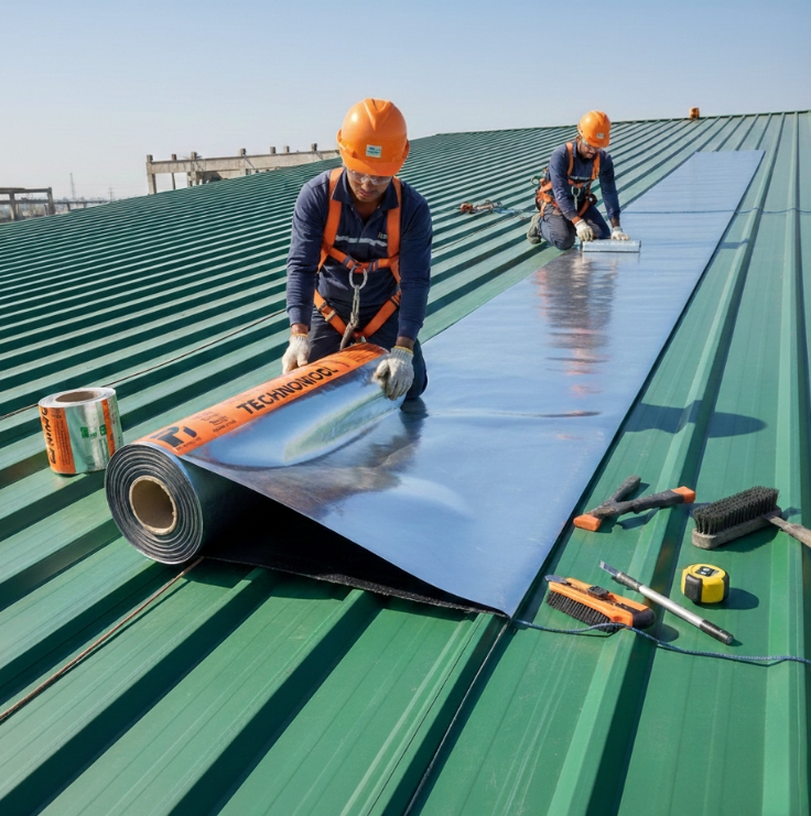 Technonicol Ultraflex SA ALU 7000 - Self Adhesive Fibre Glass-Apllication