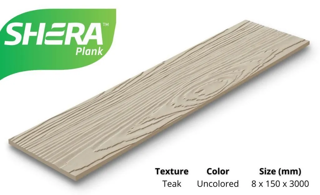 8mm Teak Texture Shera Planks - Uncoloured