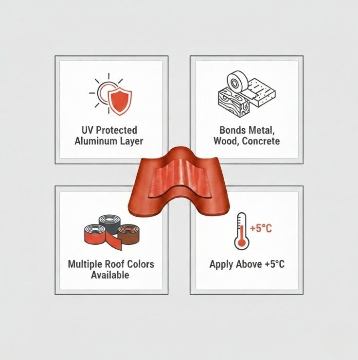 Nicoband Self-Adhesive Sealant Tape Infographic image