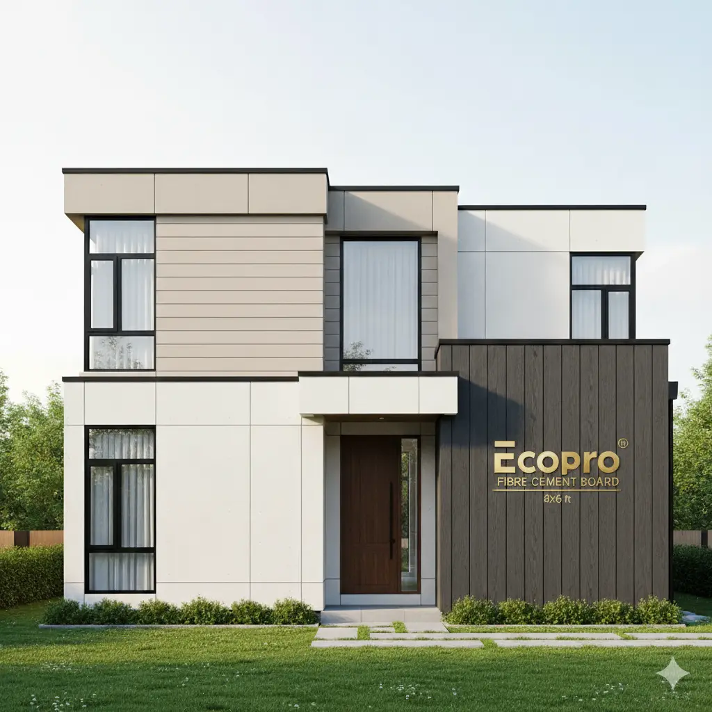 Ecopro Standard Fibre Cement Board Installed Home Look