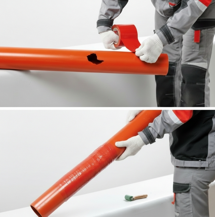 Nicoband Self-Adhesive Sealant Tape Application Image